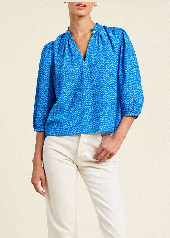 Trovata Orly Blouse Cerulean Floral