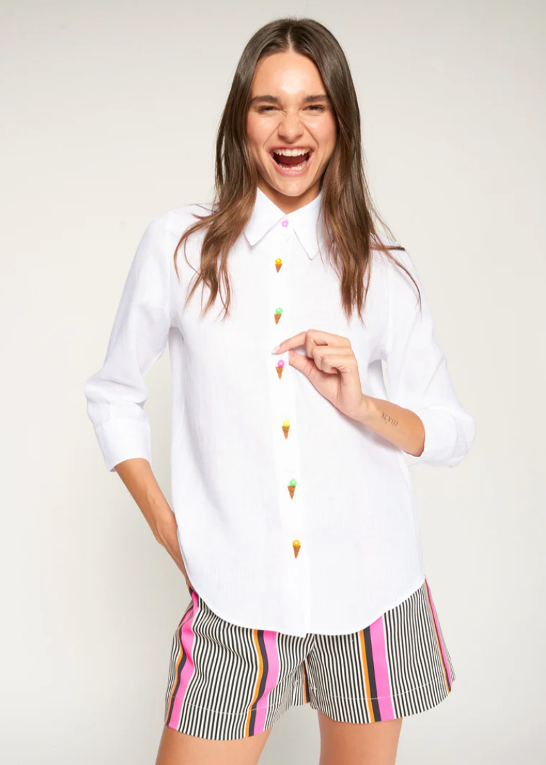 Vilagallo Embroidered Ice Cream Shirt