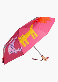 Fuchsia Arty Cats Duck Umbrella