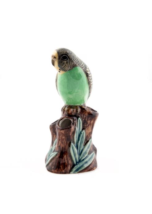 Budgerigar Bud Vase Green