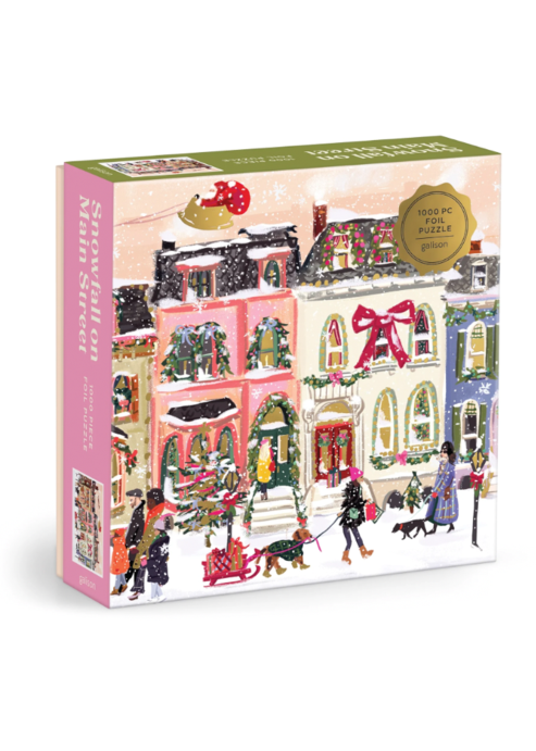 Snowfall on Main Street 1000 Piece Foil Puzzle