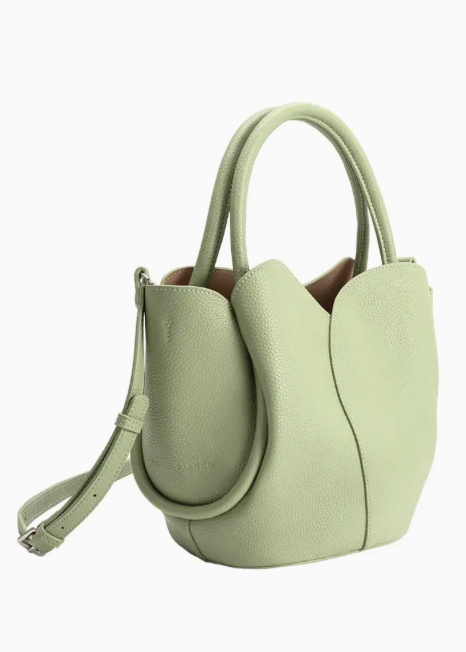 Tulip Sage Vegan Top Handle Bag