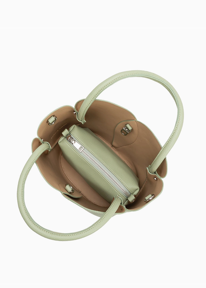 Tulip Sage Vegan Top Handle Bag