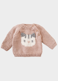 Kitty Pullover Baby Sweater
