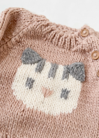 Kitty Pullover Baby Sweater