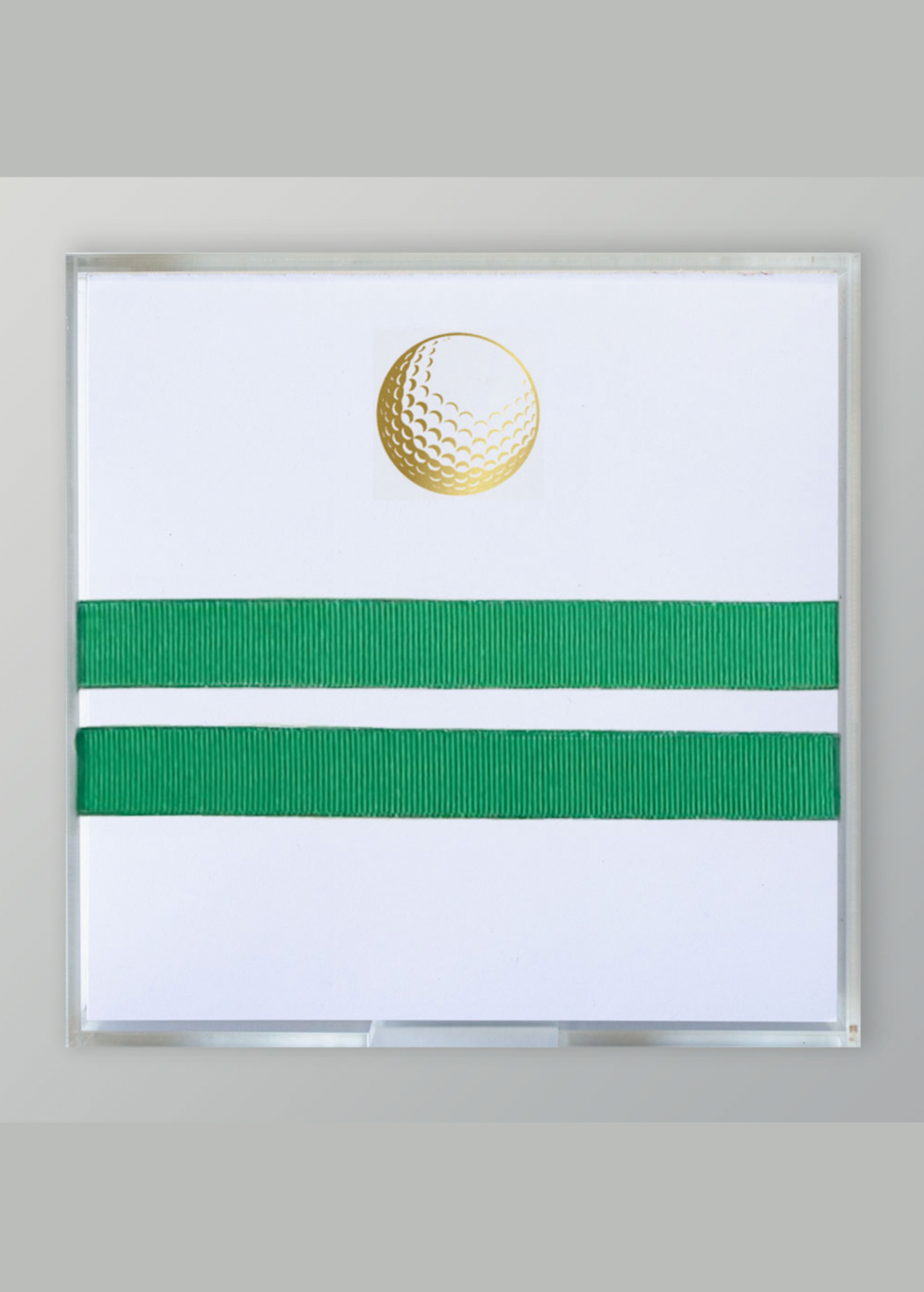 Gold Foil Small Square Golf Notepad