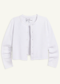 F&E Jackie Sweatshirt Cardigan White