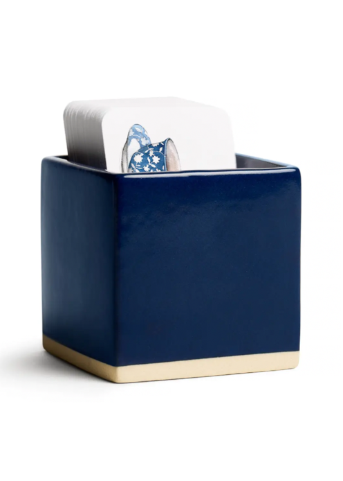 Little Notes Ceramic Holder in Navy