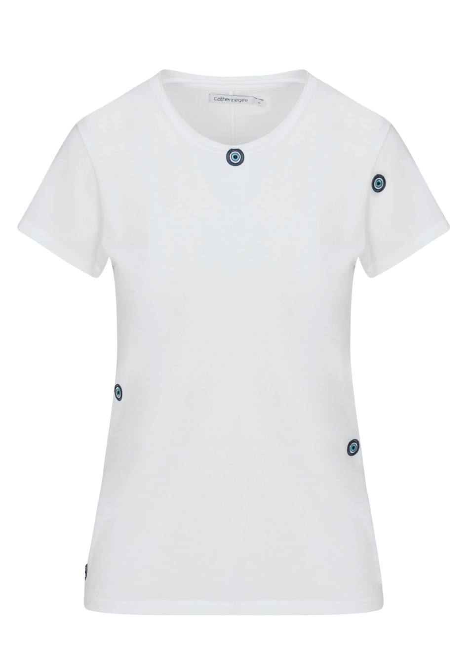 Embroidered Cotton Third Eye T-Shirt