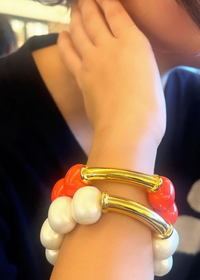 Classic Pebble White Pearl Bracelet