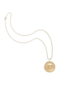 Jane Win Wanderlust Celestial Small Pendant Coin 16-18" Classic Rolo