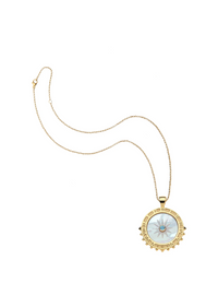 Jane Win FOREVER La Vie En Soleil Carved MOP Pendant
