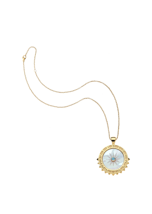 Jane Win FOREVER La Vie En Soleil Carved MOP Pendant