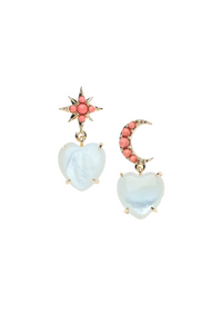 Jane Win LOVE You To the Moon and Stars Earrings in MOP