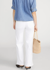 FRAME Le Slim Palazzo Modernist Pocket White