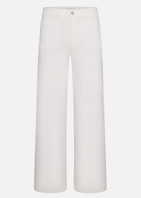 FRAME Le Slim Palazzo Modernist Pocket White