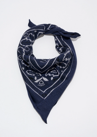 Navy Cashmere Bandana