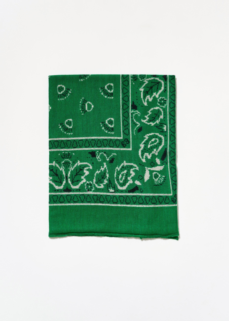 New Green Cashmere Bandana