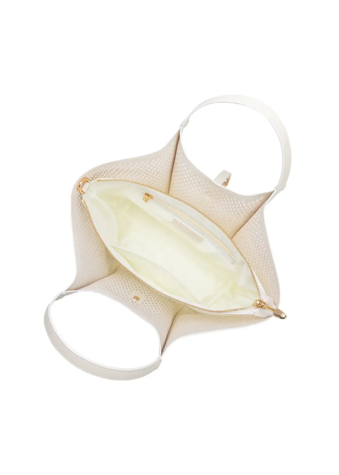 Malia Ivory Laser Cut Tote Bag