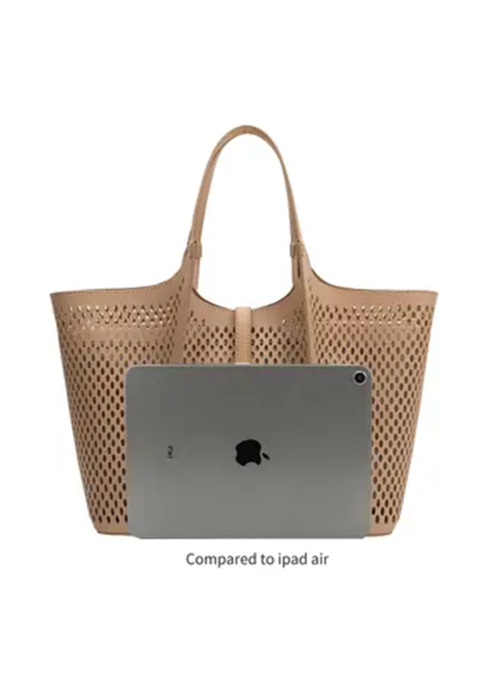Malia Nude Laser Cut Tote Bag