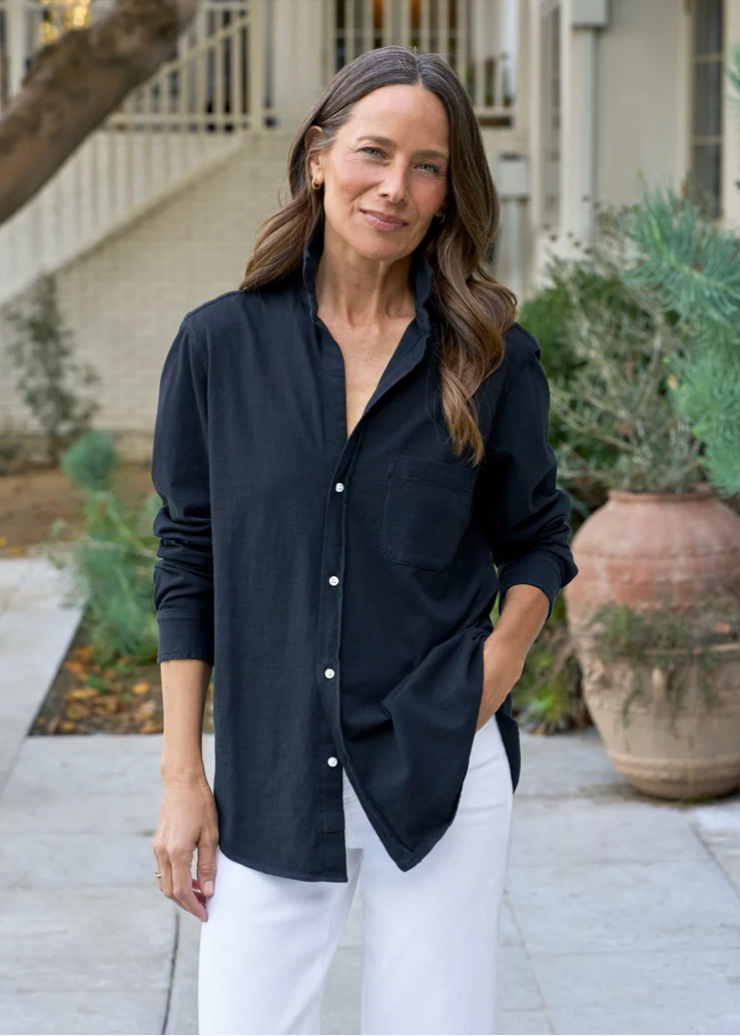 F&E Waverly NYC Button-Up Tee Navy