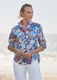 F&E Eileen Liberty Blue&Red Floral