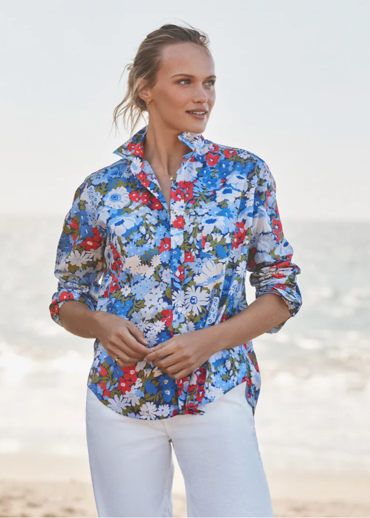F&E Eileen Liberty Blue&Red Floral