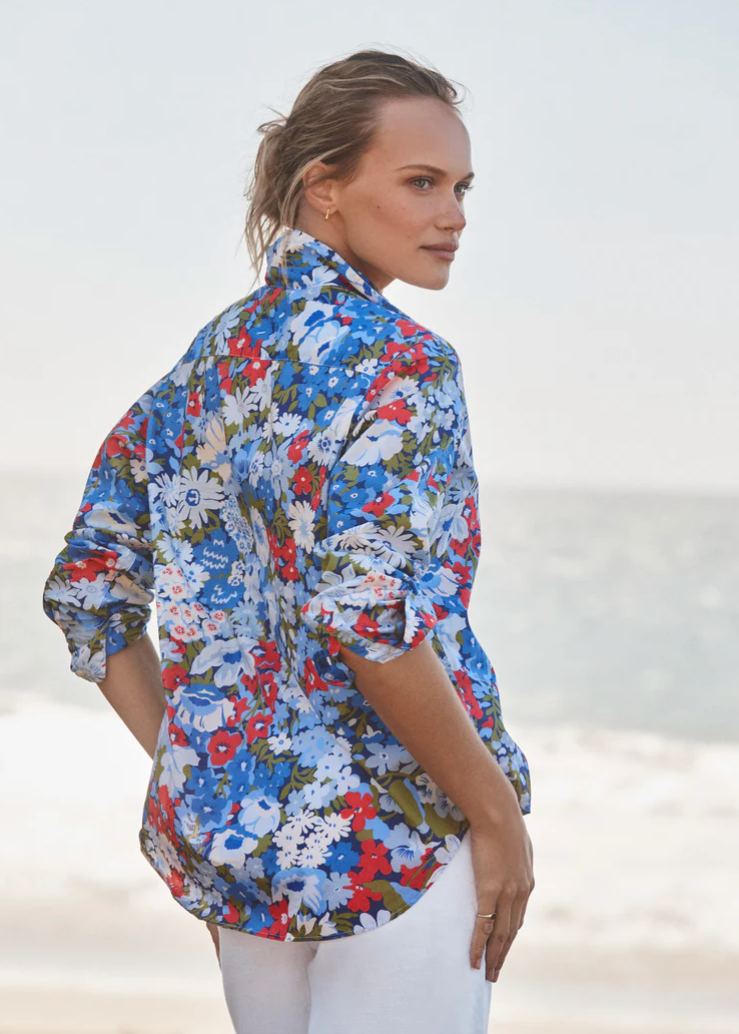 F&E Eileen Liberty Blue&Red Floral