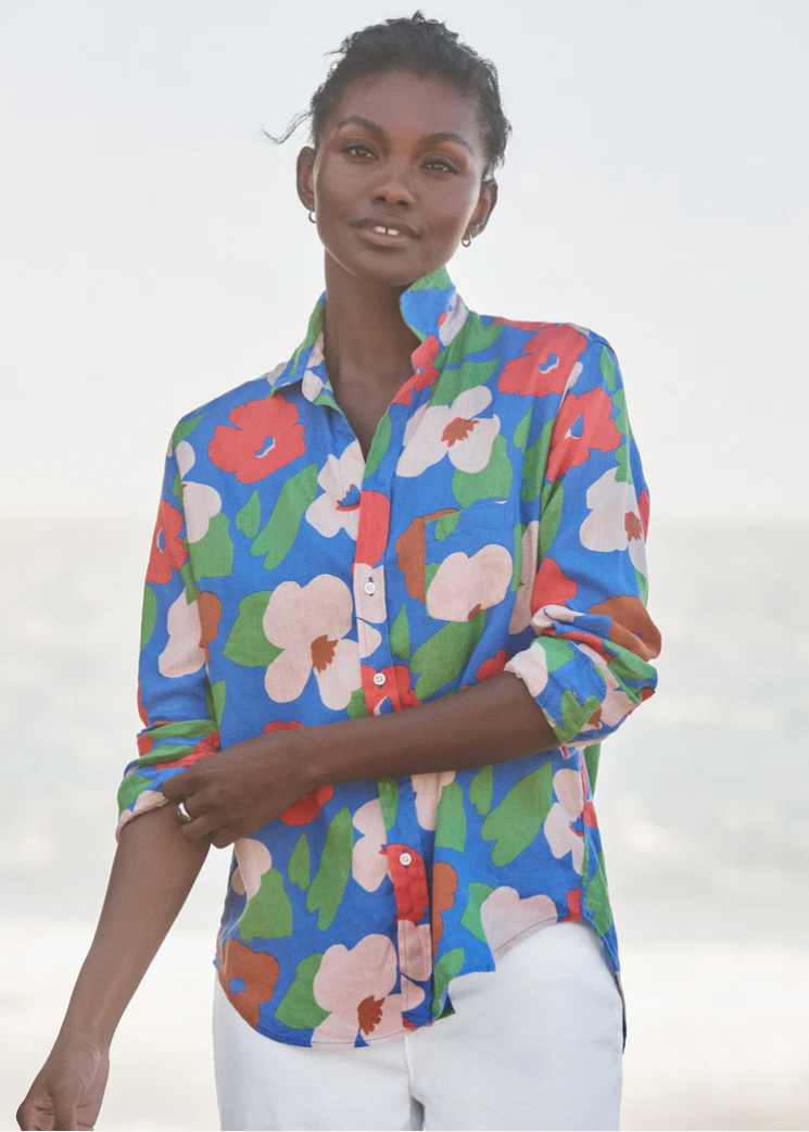 F&E Eileen Bright Blue Floral
