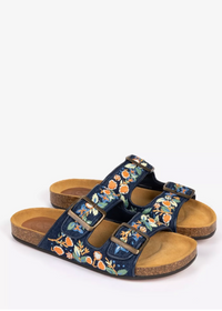 Penelope Chilvers Pool Embroidered Denim Slide