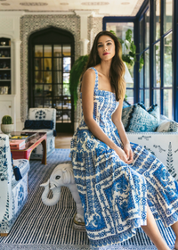 Cara Cara Margarita Dress Hudson Scarf Sky