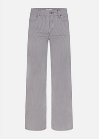 FRAME Le Slim Palazzo Navy Stripe