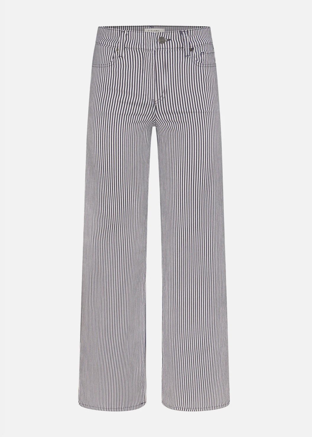 FRAME Le Slim Palazzo Navy Stripe