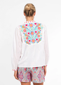 Catnep Blouse Sorbet Birds Embroidery
