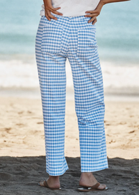 F&E Wexford Linen Blue Gingham