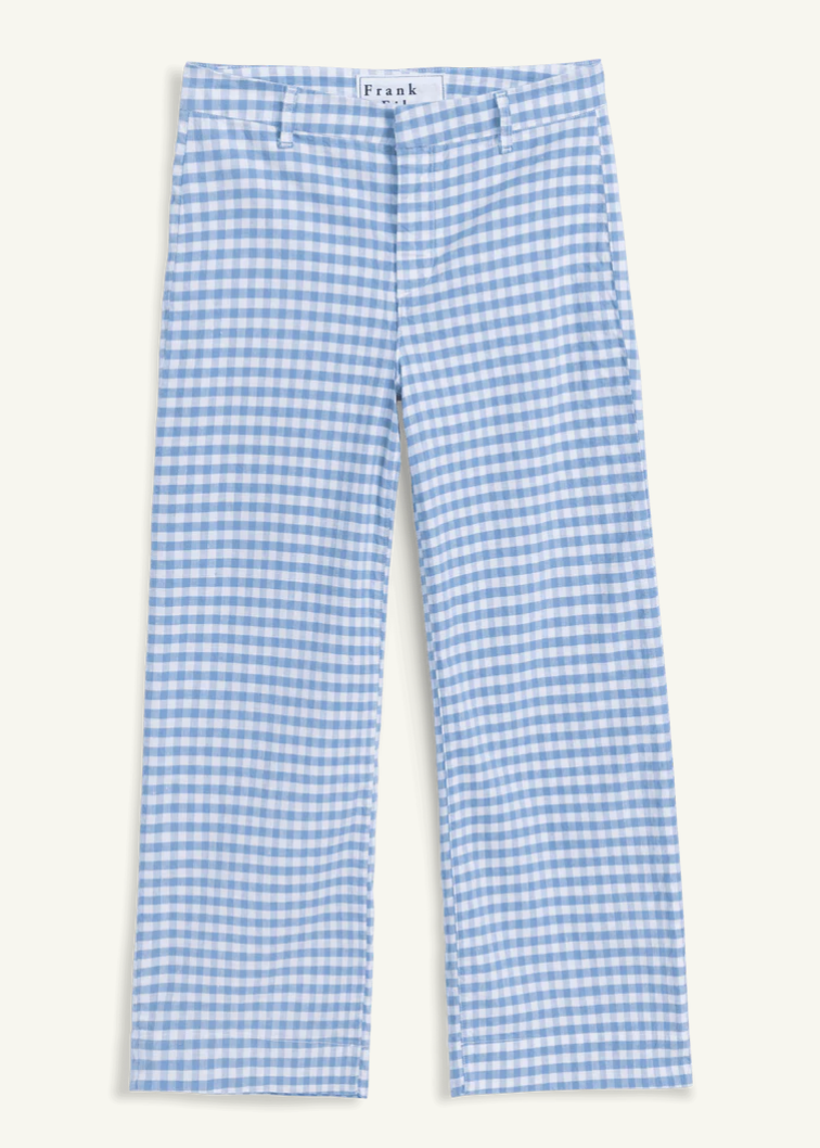 F&E Wexford Linen Blue Gingham