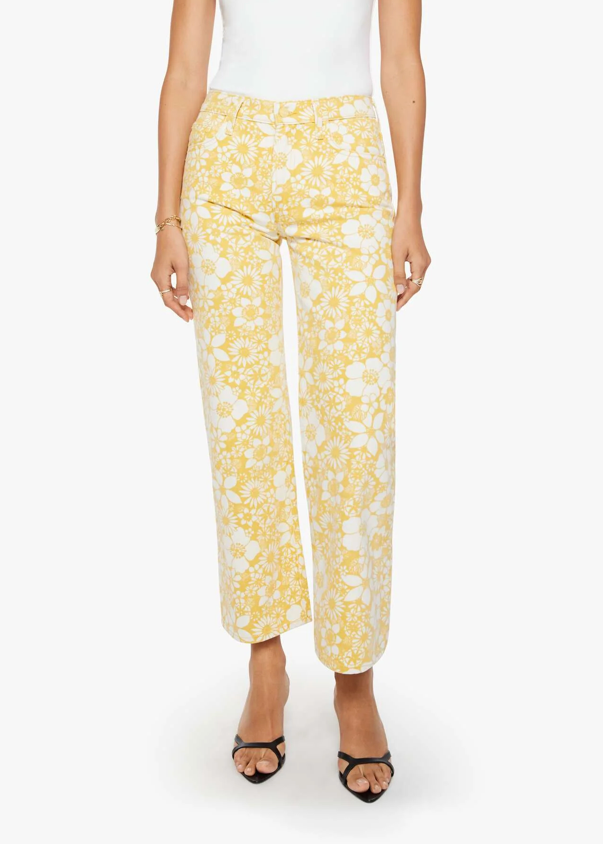 MOTHER Mid Rise Rambler Zip Ankle Floral Notes