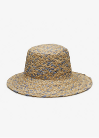 Lark Raffia Bucket in Blue
