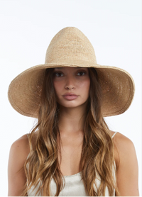 Lina Raffia Sun Hat in Natural