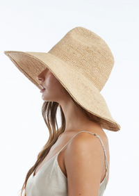 Lina Raffia Sun Hat in Natural