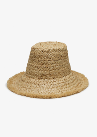 Bali Raffia Bucket in Natural