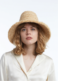 Bali Raffia Bucket in Natural