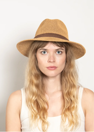 Sedona Straw Panama in Camel
