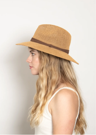 Sedona Straw Panama in Camel