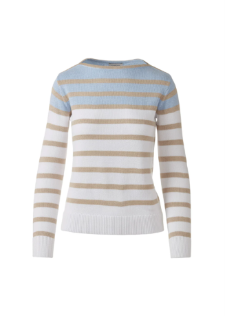 Kinross Striped Boatneck Straw Multi