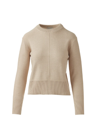 Kinross Rib Trim Crew Straw
