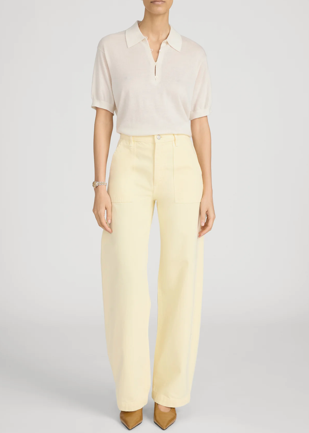 FRAME The Bow Cargo Lemon