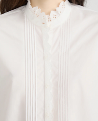 FRAME Keepsake Pintuck Blouse