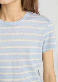 FRAME Linen Baby Tee Chambray