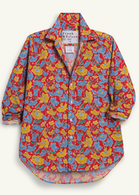 F&E Eileen Liberty Red Flowers Button-Up